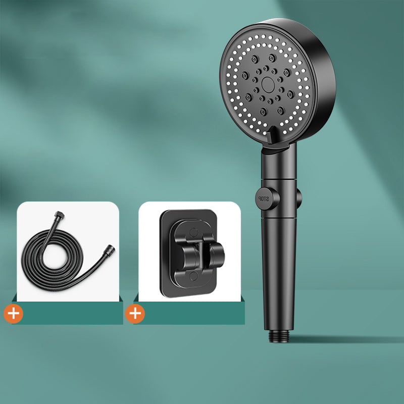 Rynx | Modern 6 Setting Shower Head Adjustable Spray Pattern Matt Black Round Shower Head