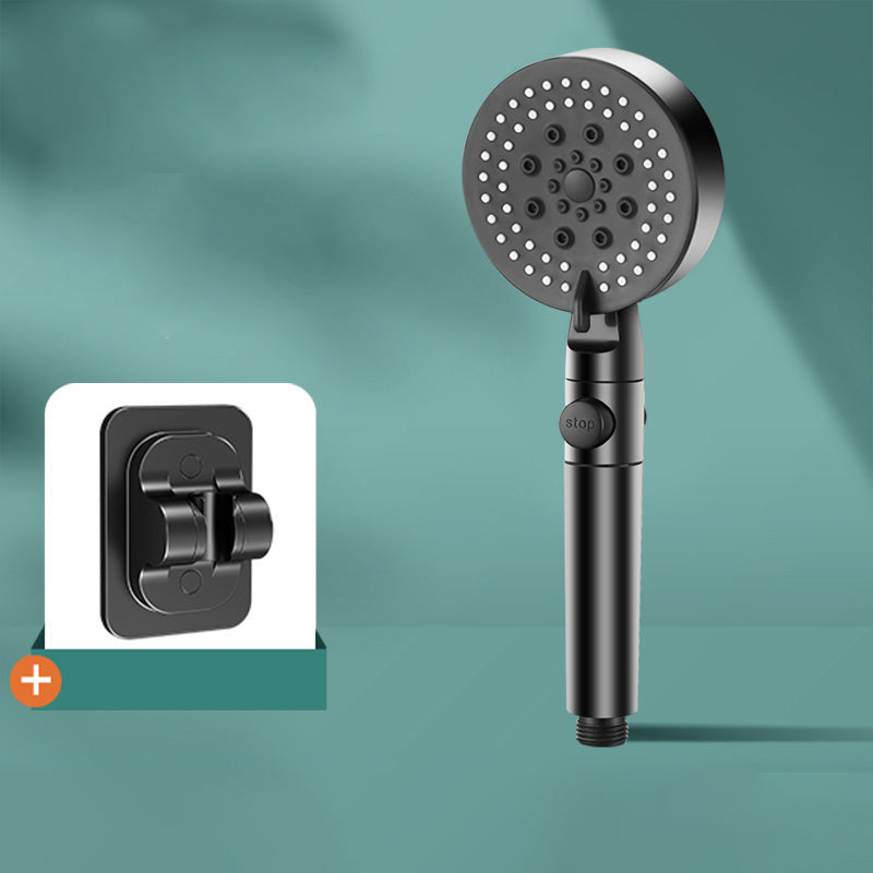 Rynx | Modern 6 Setting Shower Head Adjustable Spray Pattern Matt Black Round Shower Head