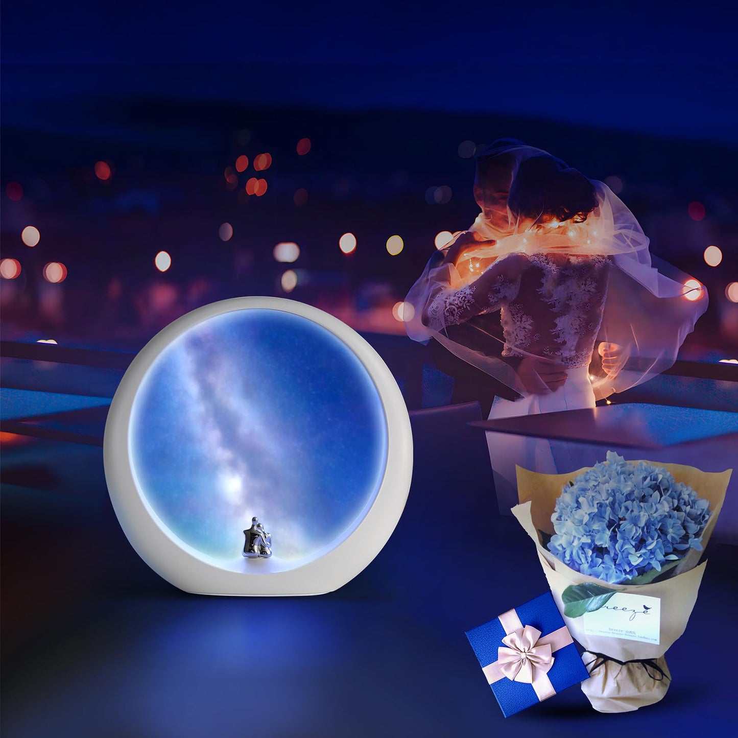 Rynx | Mamre Milky Way Lamp - Unique Night Light For Bedroom, Valentine's Day & Birthday Gift