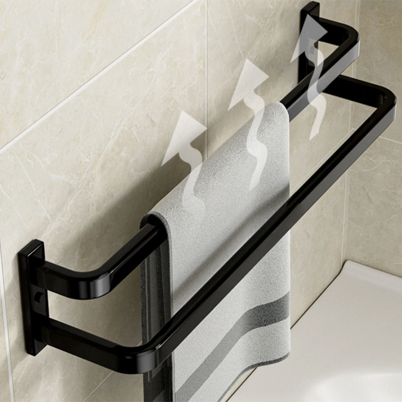 Rynx | Modern Bathroom Set Towel Bar Paper Holder Black Bathroom Accessory Set