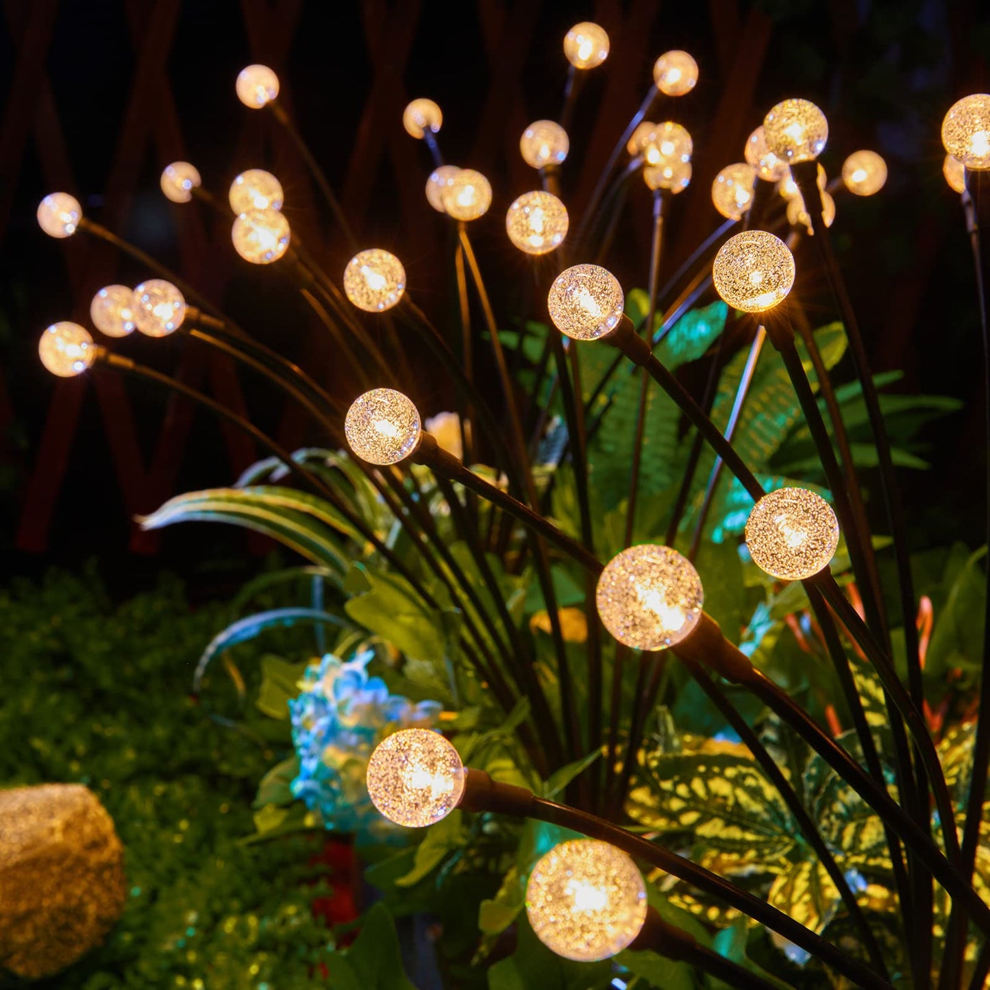 Rynx | Brightown Solar Garden Light - 4 Pack 12 LED Waterproof Beacon Lights, Warm White, Decorative