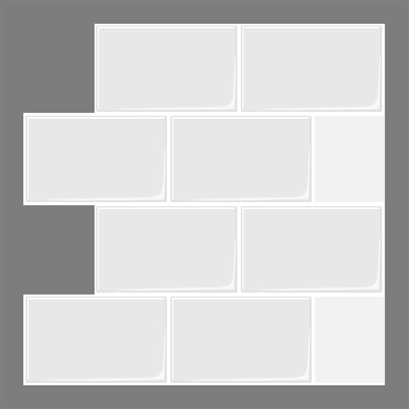 Rynx | Plastic Peel and Stick Tiles Subway Tiles Wallpapers for Kitchen and Bathroom