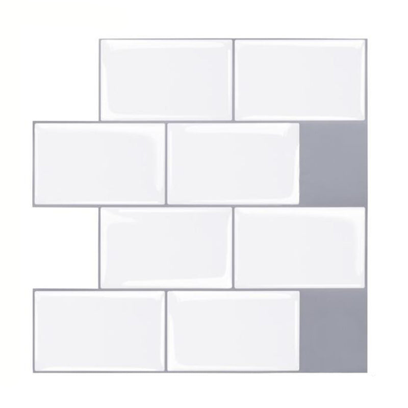 Rynx | Plastic Peel and Stick Tiles Subway Tiles Wallpapers for Kitchen and Bathroom