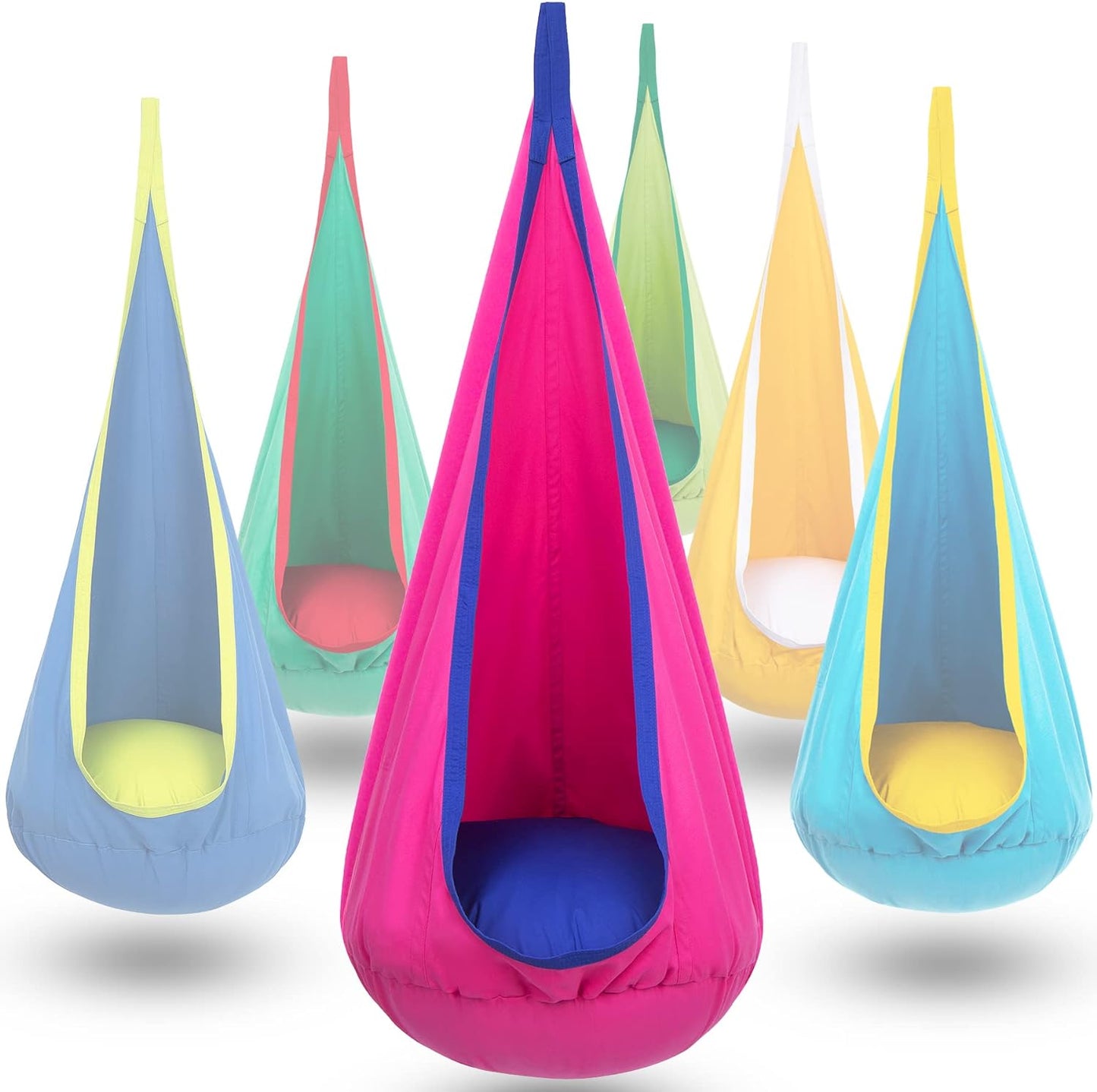 Rynx | Hangingjoy Kids Hanging Hammock - Play Paradise of Peace - Comfort and Creativity Pink Blue