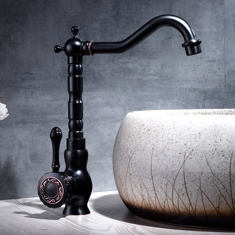 Rynx | Glam Style Basin Faucet with Swivel Spout and Lever Handle