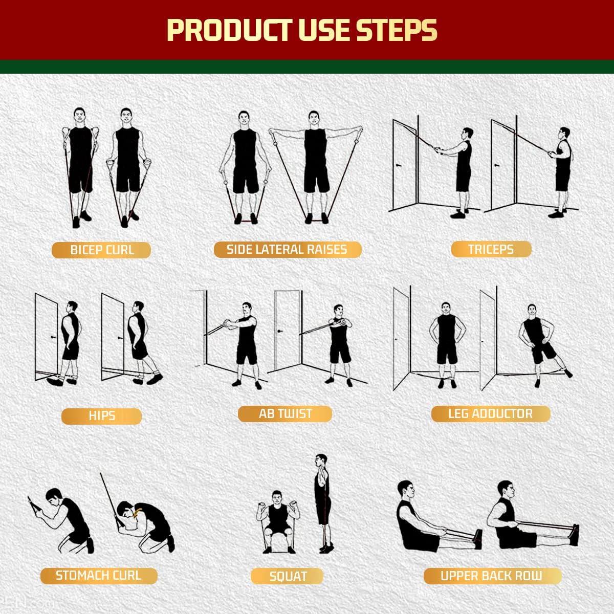 RYNX | Resistance bands with Durable Handles