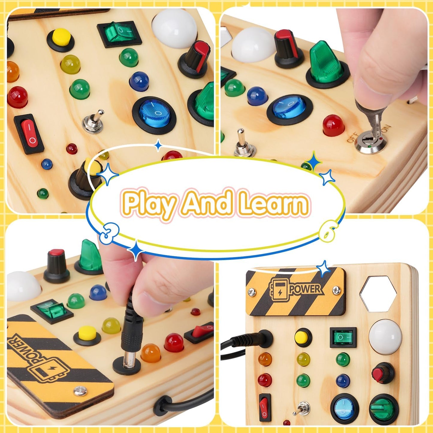 Rynx | Montessori Toddler Dot Board - Creative Exploration With Light