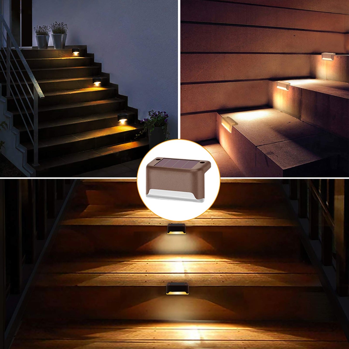 Rynx | Phereu Solar Deck Light - 16 Pack LED Waterproof Patio Decor For Railings, Stairs & Garden