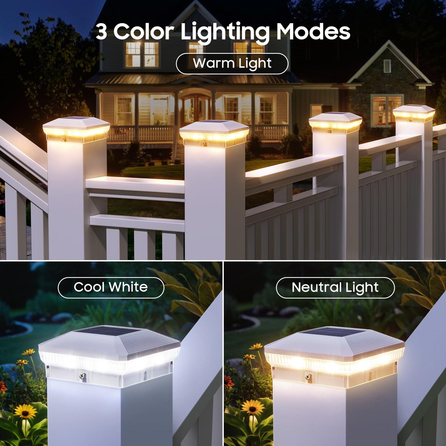 Rynx | Ensli Sun Post Hat Light, 12-Pack 40 Leds, Waterproof, 3 Modes, 30 Lumen For Vinyl/W