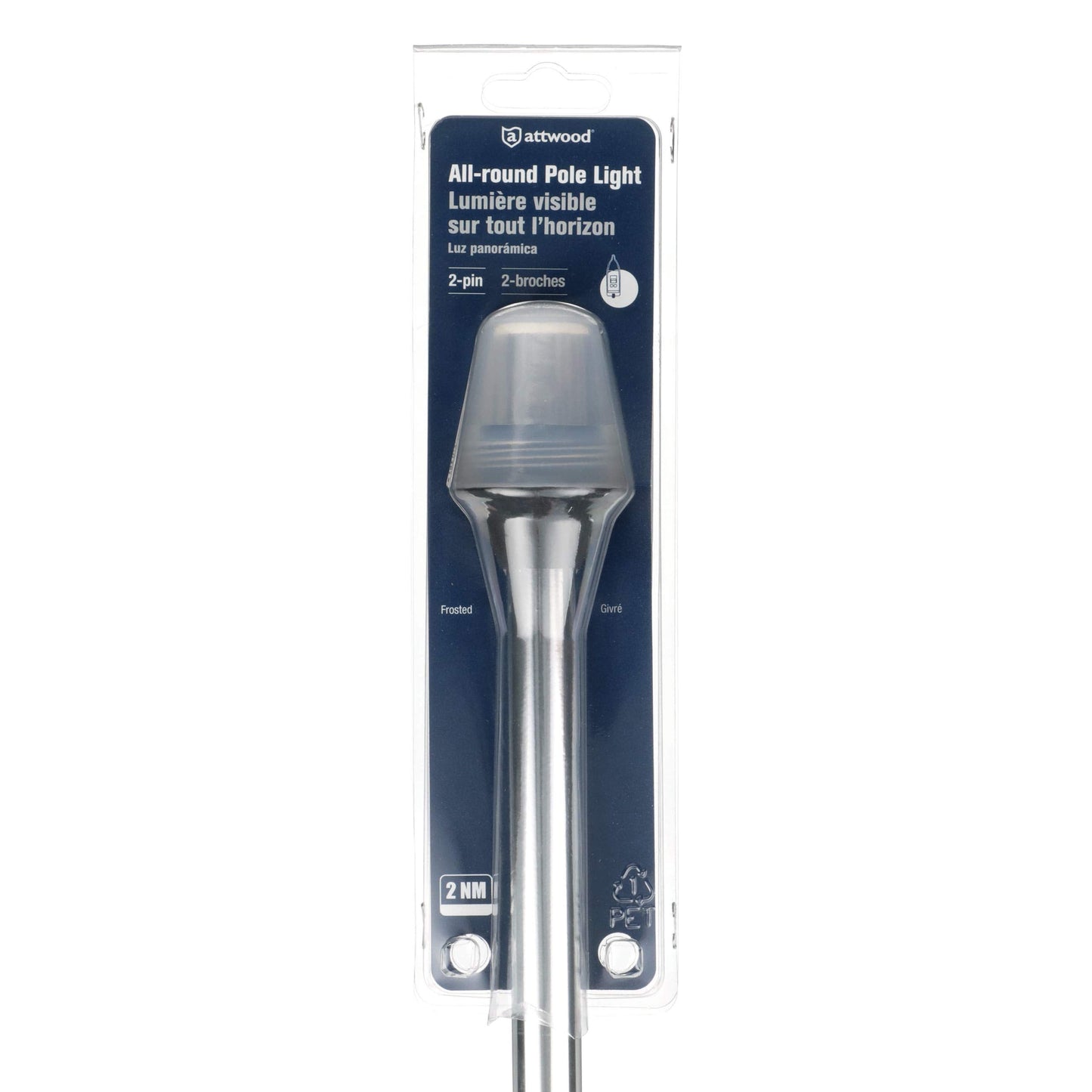 Rynx | Attwood 12V Frosted Globe Universal Lamp With 2-Pin Locking - 42"