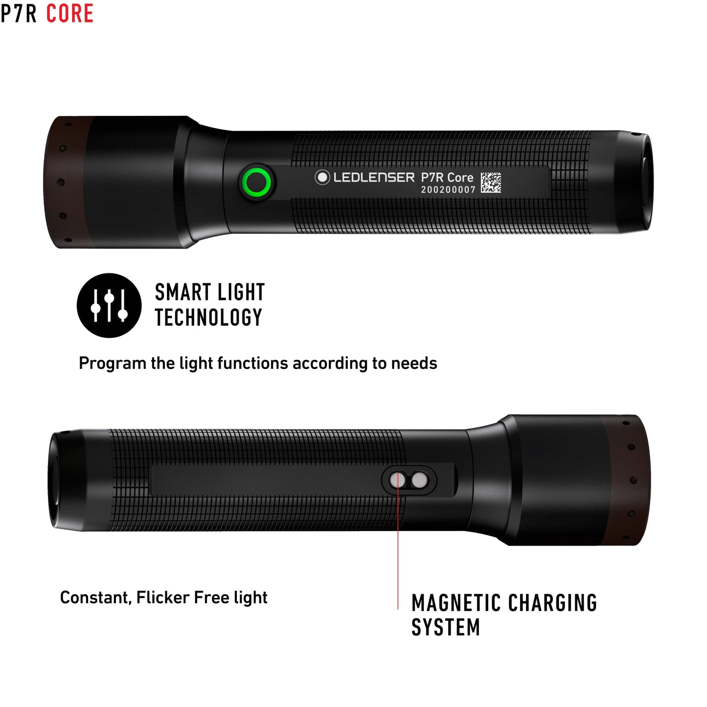 Rynx | Ledlenser P7R Core Rechargeable Flashlight - 1400 Lumen Waterproof Light For Home & Camping