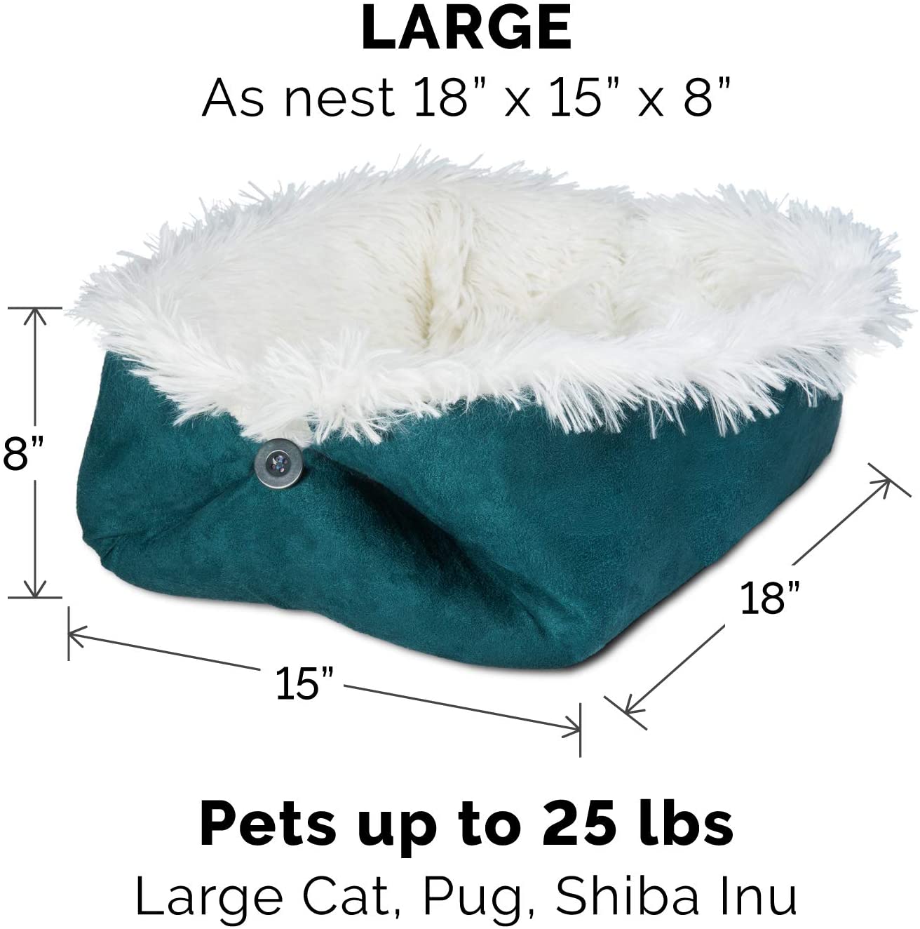 Rynx | Furhaven Pet - ThermaNAP Self-Warming Quilted Blanket Mat, Self-Warming Convertible Snuggle Bed, and Waterproof Thermal Dog Blanket for Dogs and Cats - Multiple Styles, Sizes, and Colors