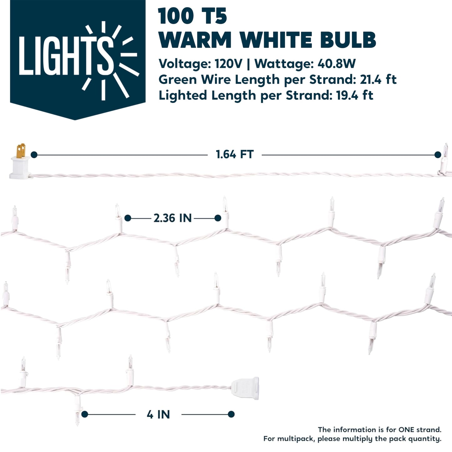 Rynx | Joiedomi 200 Mini Warm White Light Chain, 43Ft Indoor Fairy Lights for Holiday Decoration
