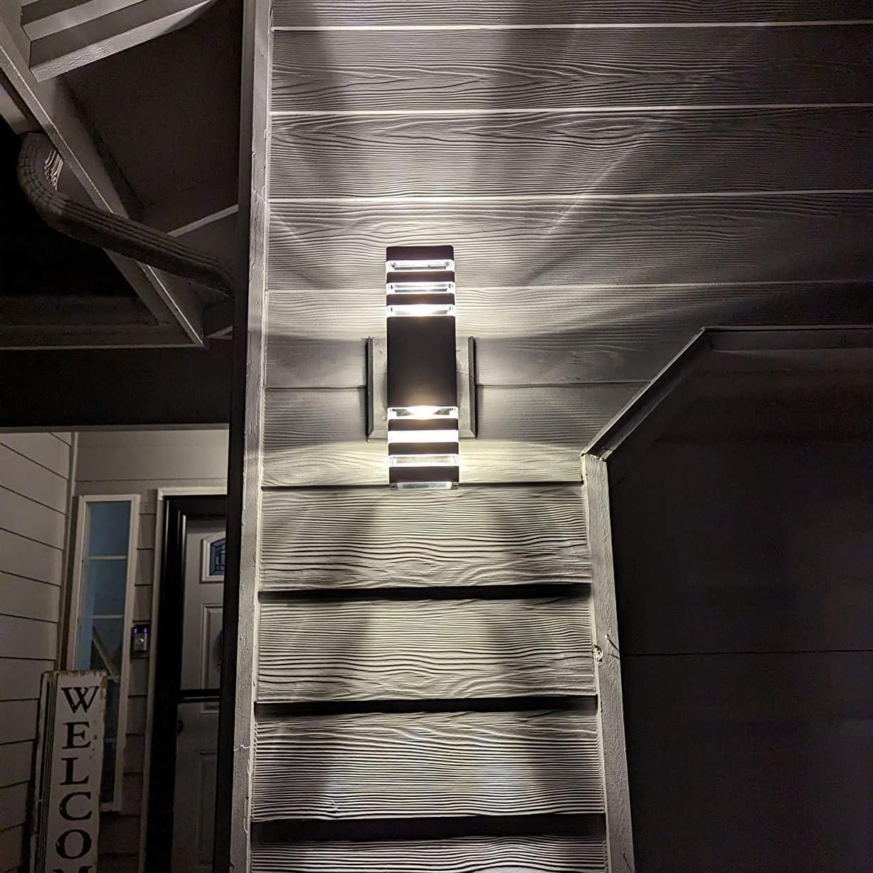 Rynx | Zsmaiku 2 Pack Led Up And Down Outdoor Light, 14W Ip65 Warm White Wall Lamp For Patio & Garage