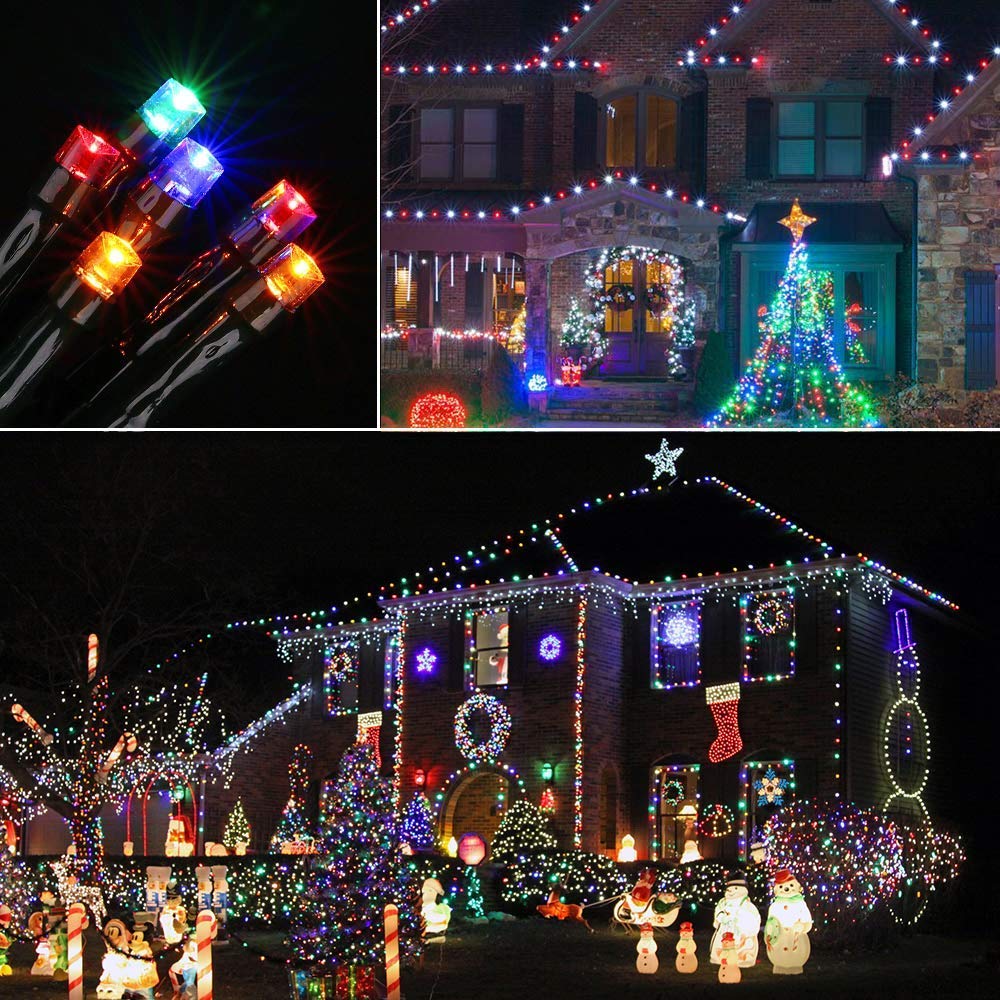 Rynx | Lyhope 98.4Ft 300 Led Christmas Lights, Warm White & Multi Color, Remote Control 11 Modes For Outdoor/Indoor