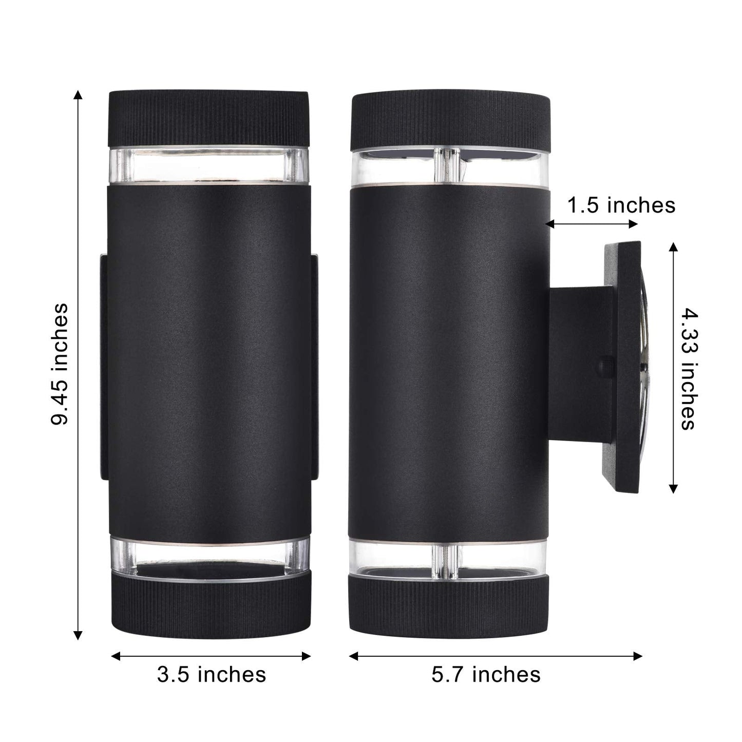 Rynx | Rosykite Outdoor Wall Lamp - Dusk To Dawn Etl Listed Modern Aluminum Fixture 6000K