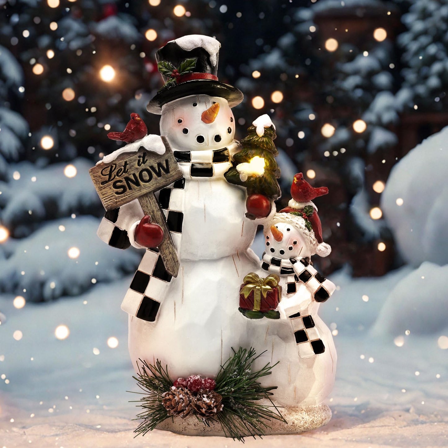 Rynx | Teresa'S Collections Outdoor Valentine's Decorations For Garden Decor, Snowman Decorations With Solar Festive Lights Outdoor, Per