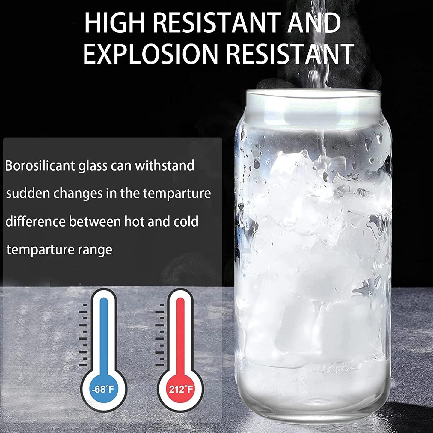 Rynx | Elegant Can-Shape Glass Tumbler Set - 4 Premium Cups for Luxurious Drinking Experiences