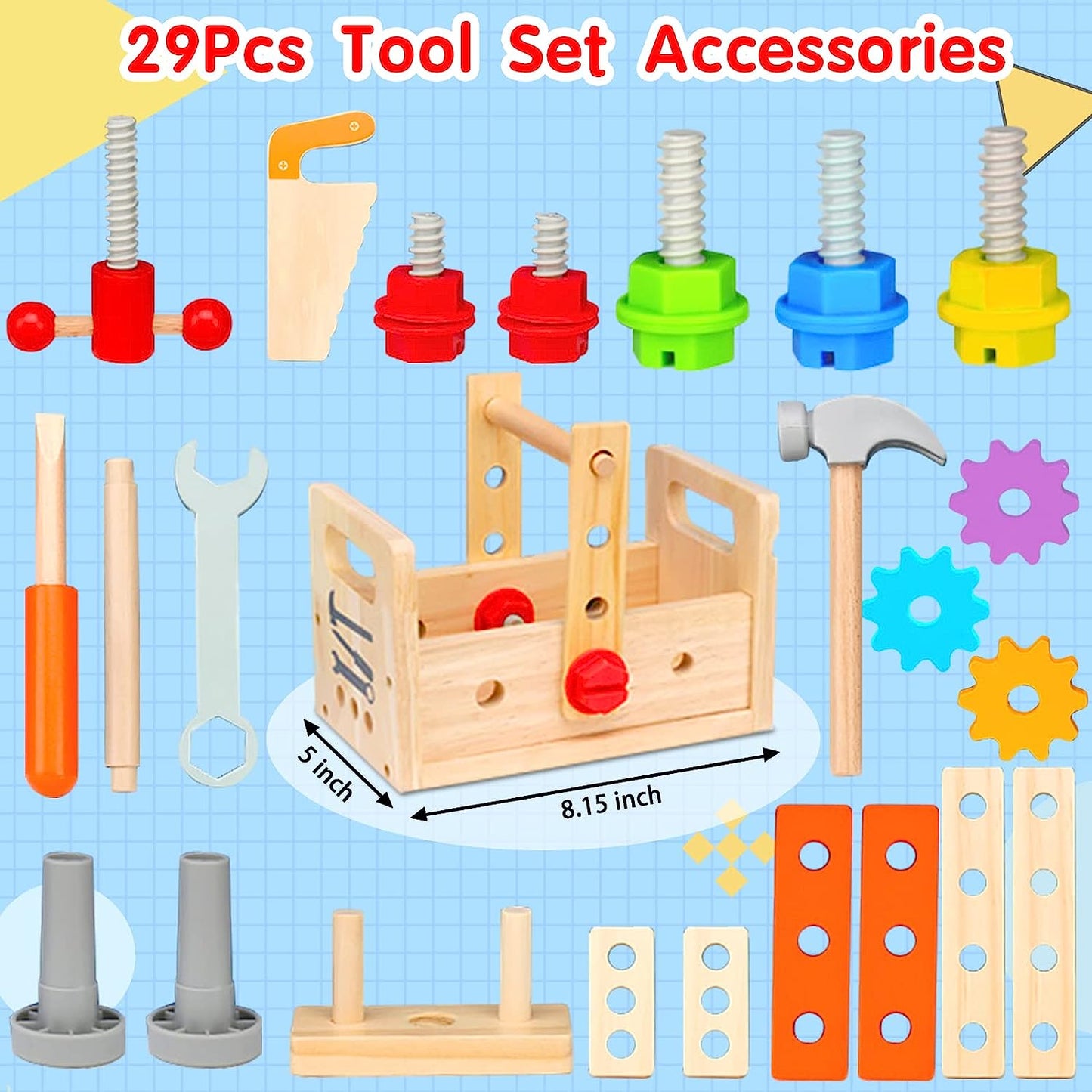 Rynx | Three Children's Tools - Creative Play Joy - Unique Toolbox