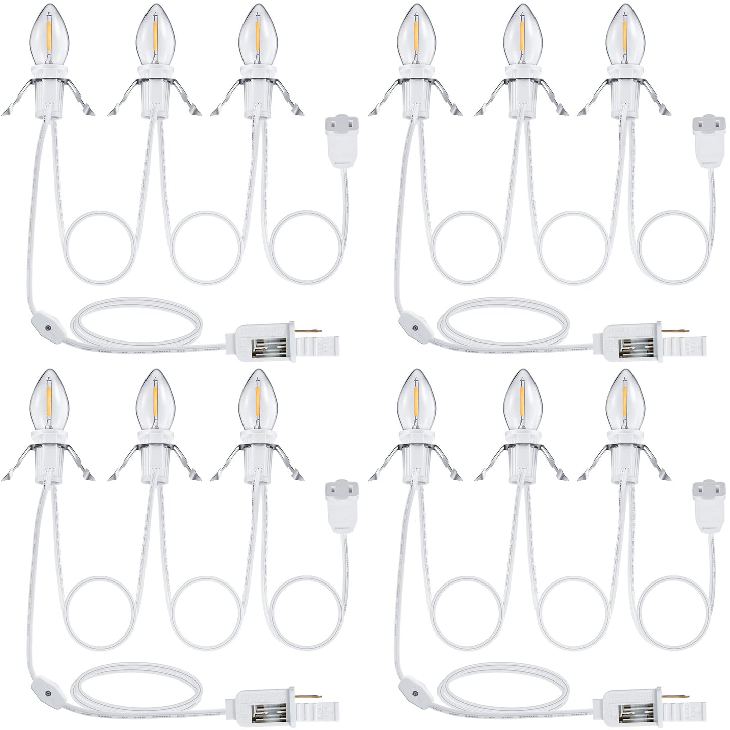 Rynx | Meonum 8.2 foot LED light cable with 3 warm white bulbs for Halloween and Christmas decorations