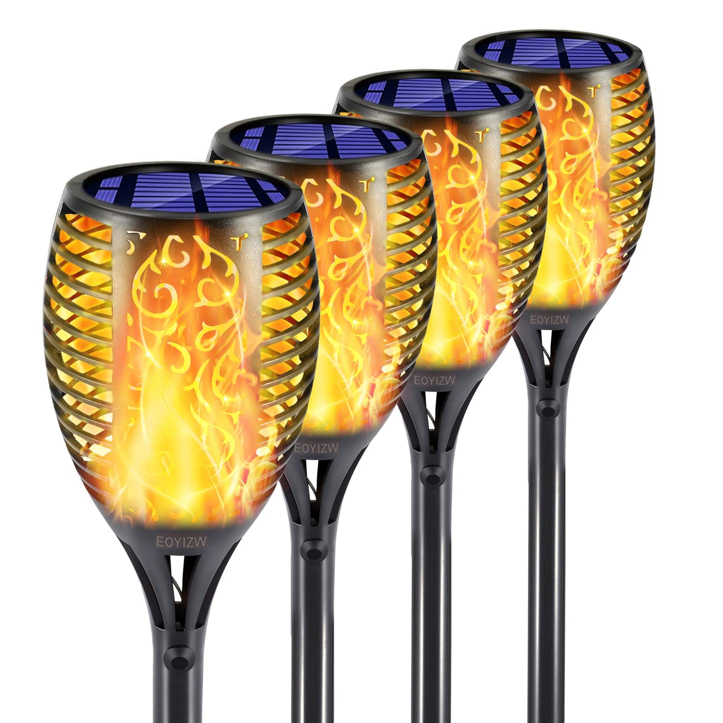Rynx | Eoyizw Solar Light Outdoor 4 Pack, 99 LEDs Solar Torch Light With Flaming Flame- Ip65 Waterproof Solar Garden Light, Solar Powered Outdoor Light For Veranda Garden Patio Halloween Decorations