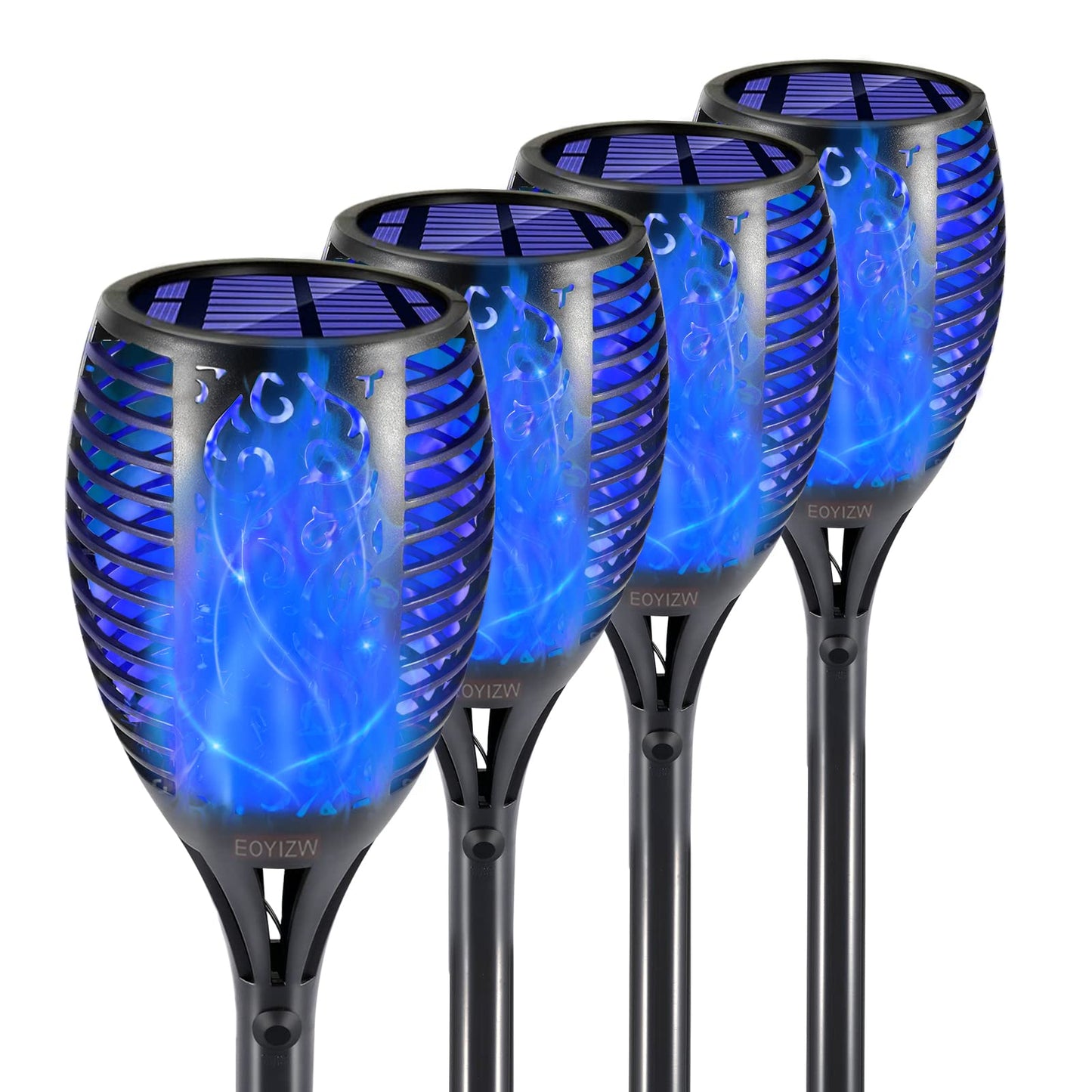 Rynx | Eoyizw Sunlight Outdoor 4 Pack, Premium 99 LEDs Solar Torch Light With Flickering Flame Outdoor Decor - Ip65 Waterproof Solar Garden Light For Halloween Decorations Yard Garden Porch
