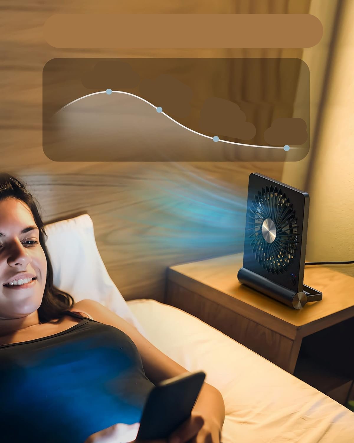 Rynx | QuietBreeze - Ultra-quiet compact table fan