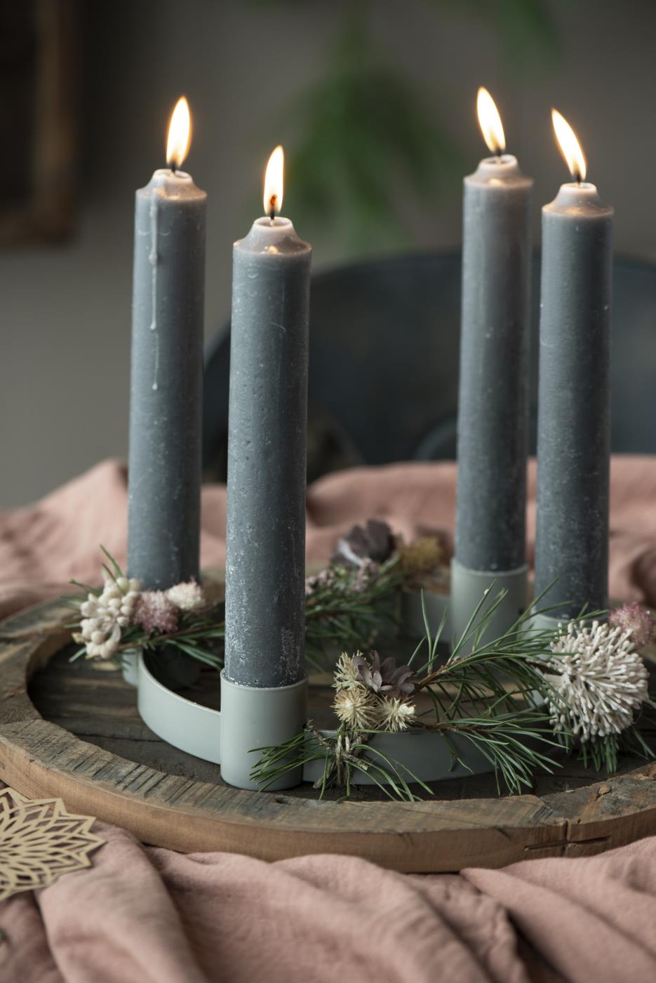Rynx | Rustic Gray Candle Sticks Set of 3