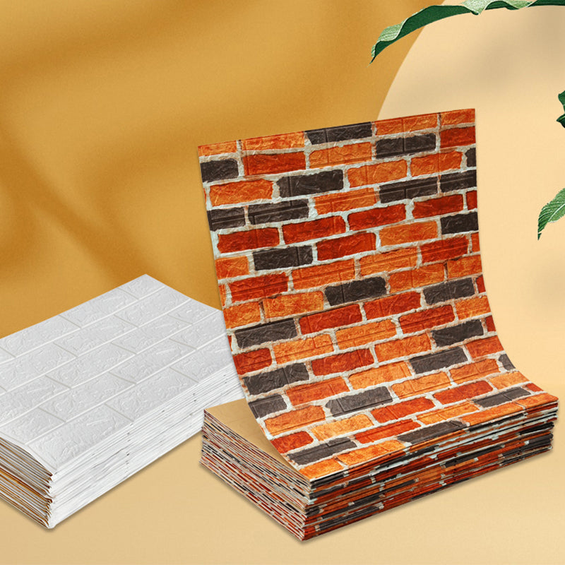 Rynx | Industrial Wall Panel 3D Brick Wall Panels Waterproof Stickers Wall Tiles Set of 10