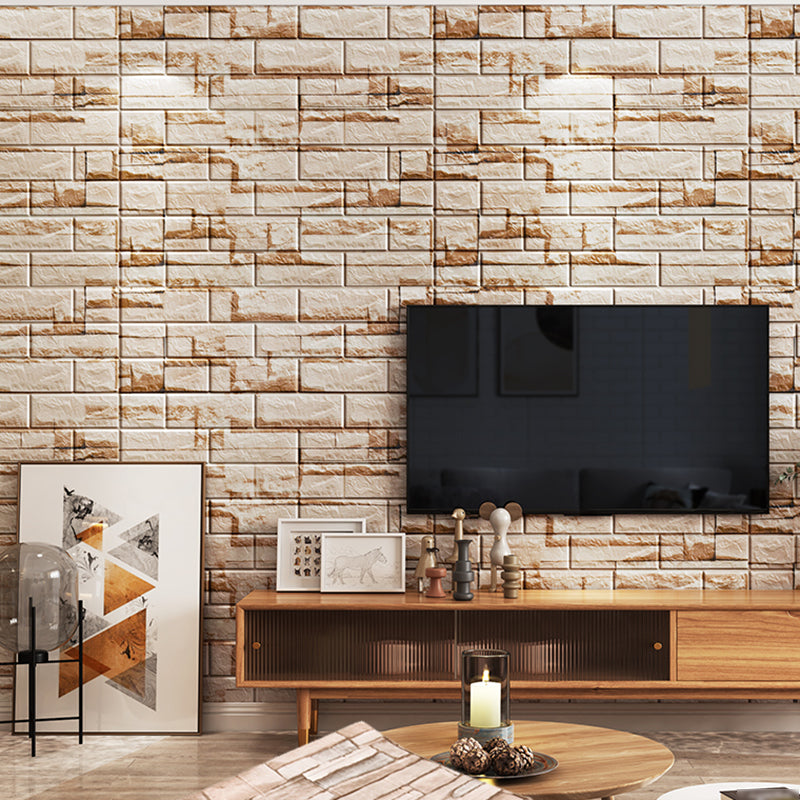Rynx | Industrial Wall Panel 3D Brick Wall Panels Waterproof Stickers Wall Tiles Set of 10