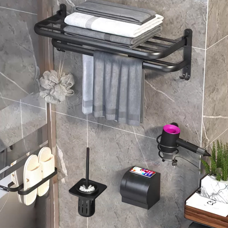 Rynx | Modern Bathroom Hardware Set Matte Black Metal Bathroom Accessories Kit