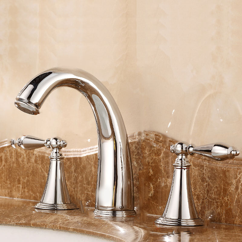 Rynx | Traditional Roman Bathtub Faucet Set Copper Fixed Deck Mount with Handles