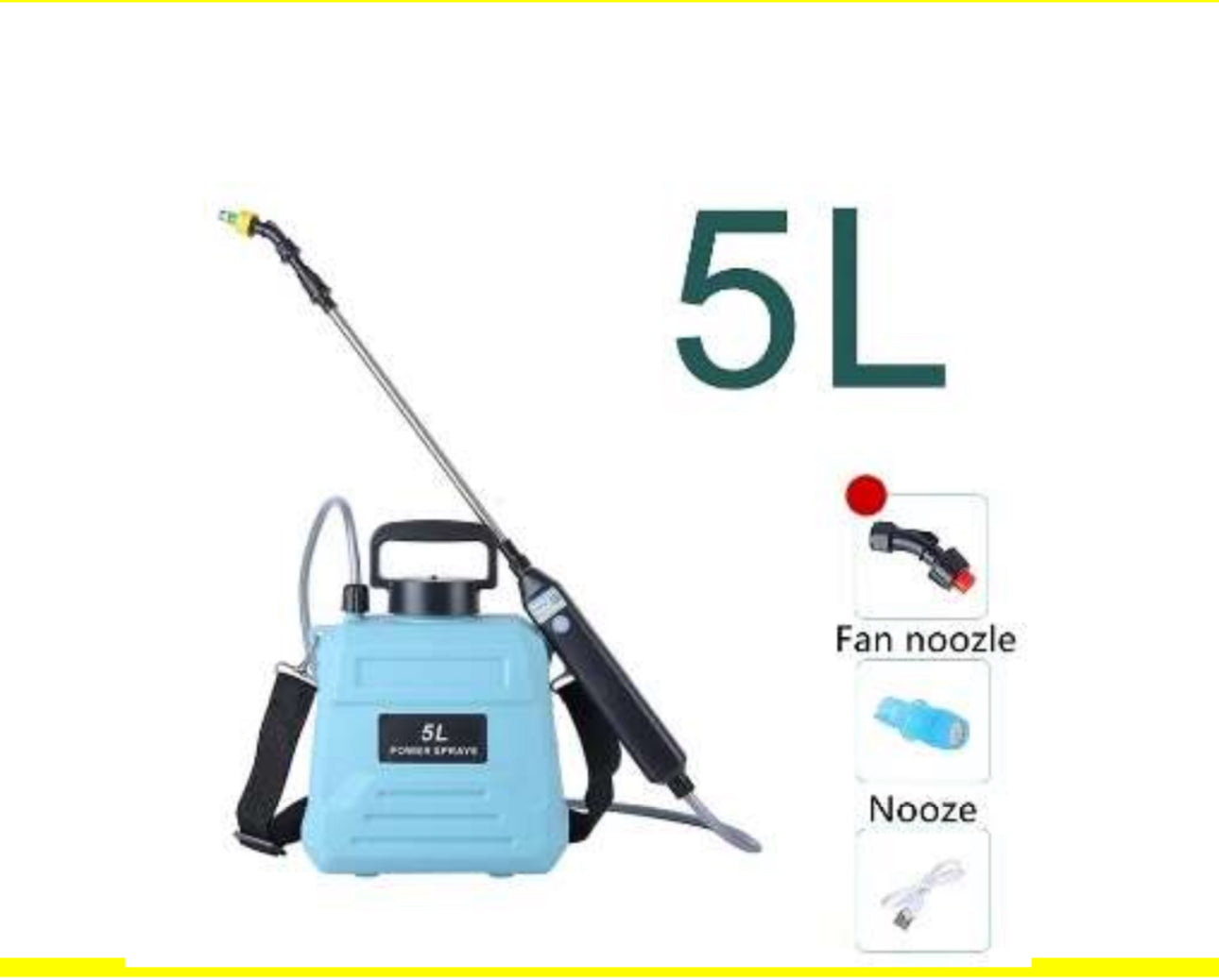 Rynx | Electric Garden Sprayer Battery Operated Automatic Garden Plant Misting Device Rechargeable 5L