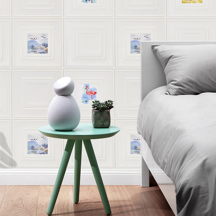 Rynx | Modern Wall Panel Cartoon Print Peel and Stick Waterproof Wall Panel