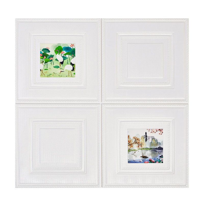 Rynx | Modern Wall Panel Cartoon Print Peel and Stick Waterproof Wall Panel