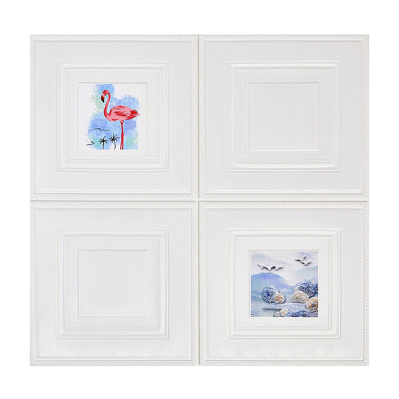 Rynx | Modern Wall Panel Cartoon Print Peel and Stick Waterproof Wall Panel