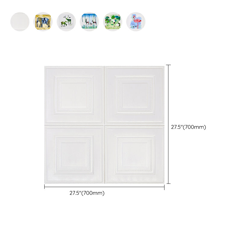 Rynx | Modern Wall Panel Cartoon Print Peel and Stick Waterproof Wall Panel