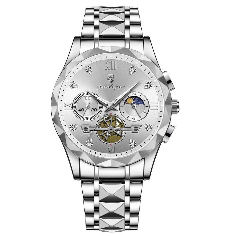 Rynx | Luxurious waterproof men's chronograph with stainless steel bracelet
