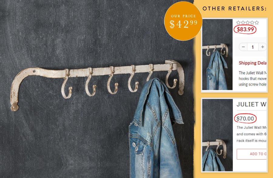 Rynx | Rusty White Wall Shelf