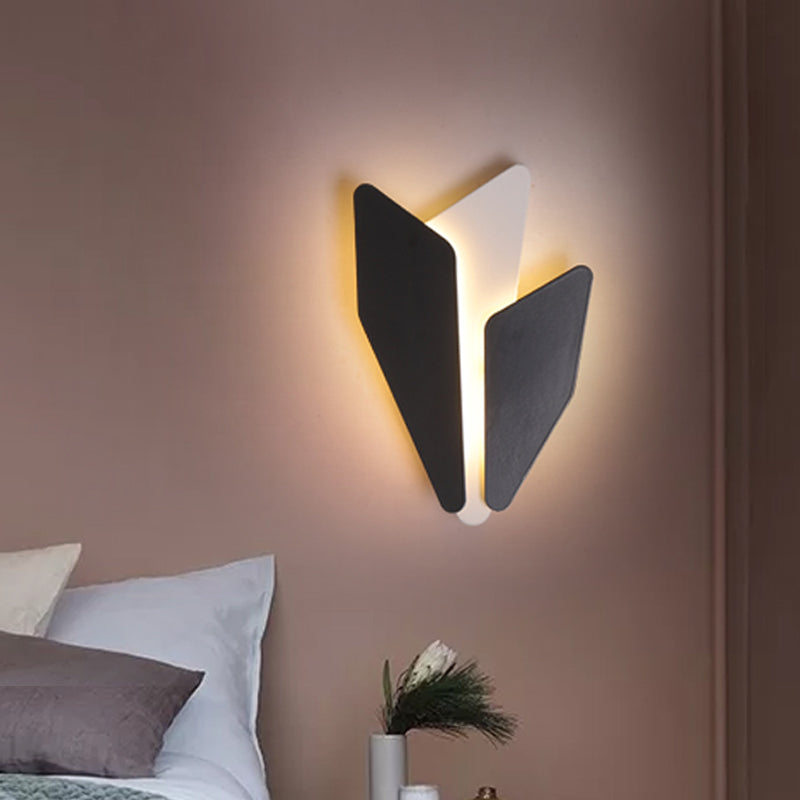 Rynx | Splicing Nightstand Wall Light Sconce Metal LED Contemporary Wall Mount Fixture in Black, Warm/White Light