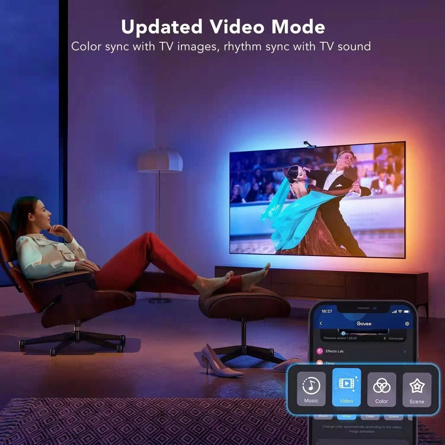 Rynx | 4K HDMI-Compatible Smart LED TV Backlight Strip with Color Sync and App Control