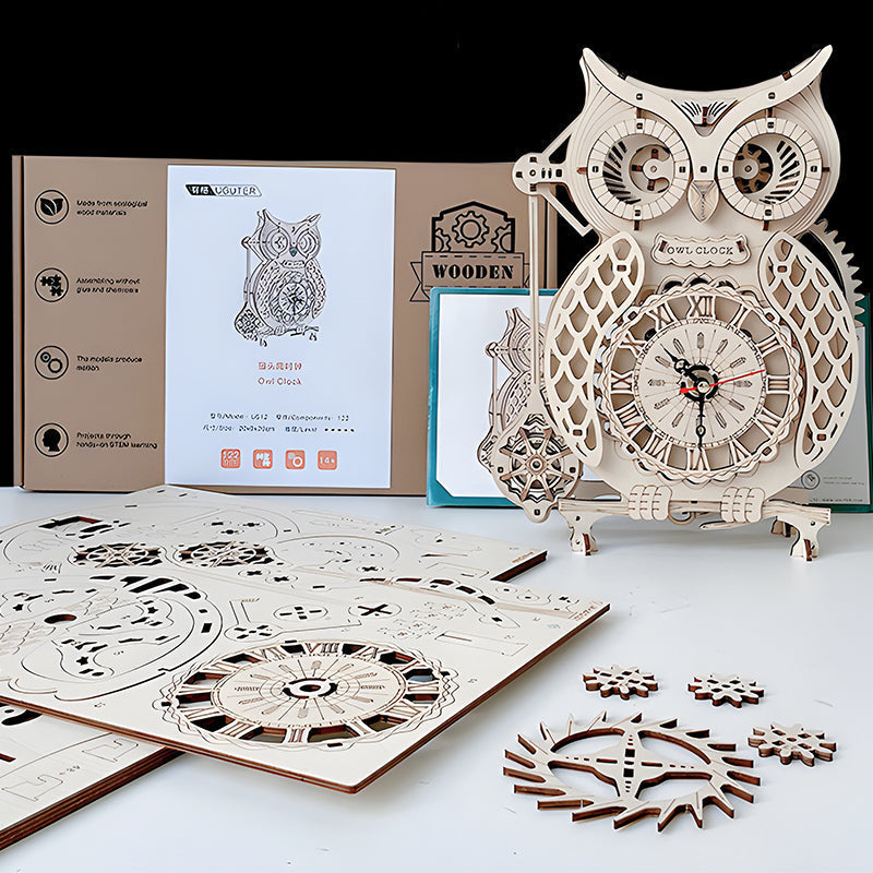 Rynx | Super mechanical wooden model puzzle set🦉