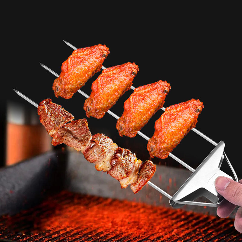 Rynx | 3-Way Grill Skewers, Stainless Steel Skewers For Bbq