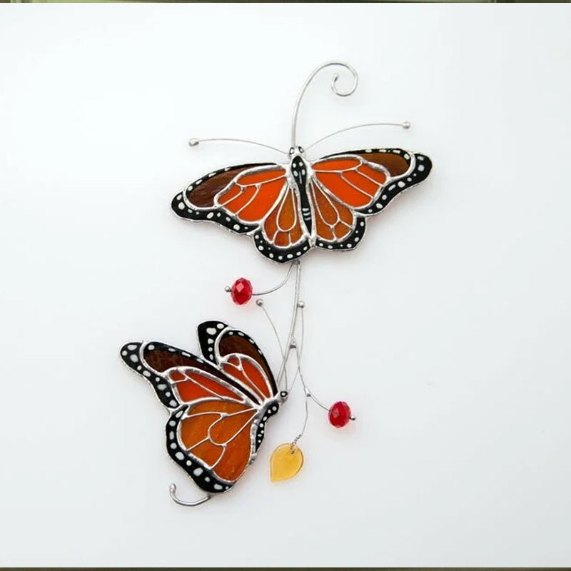 Rynx | Stained Glass Window Decoration Monarch Butterfly