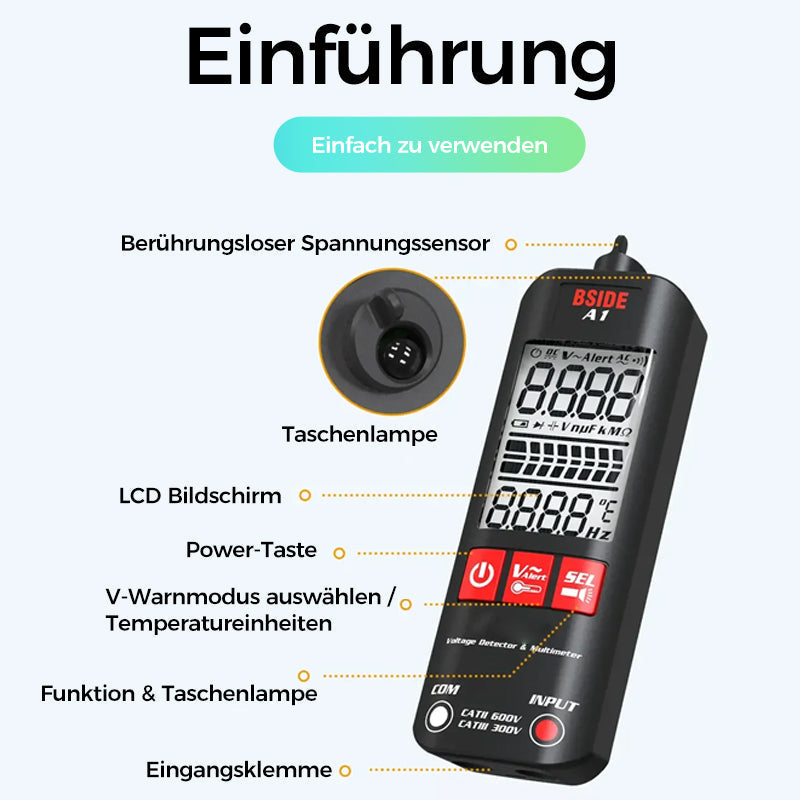 Rynx | A1 Fully Automatic Anti-Burn Smart Digital Multimeter