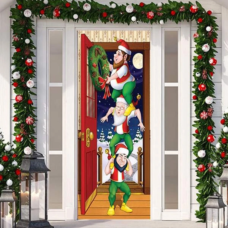 Rynx | Nightmare Before Christmas Outdoor Decorations Props Christmas Elf Door Cover