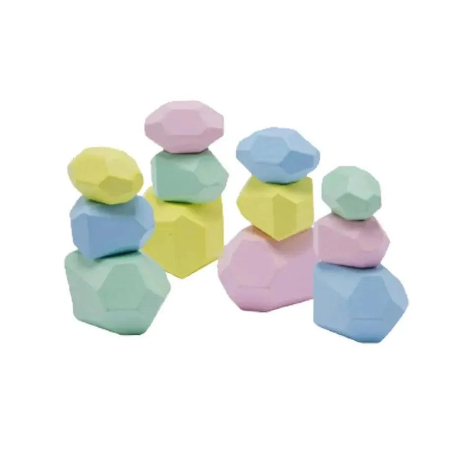 Rynx | Colorful Wooden Building Blocks Set for Creative Learning and Logical Development