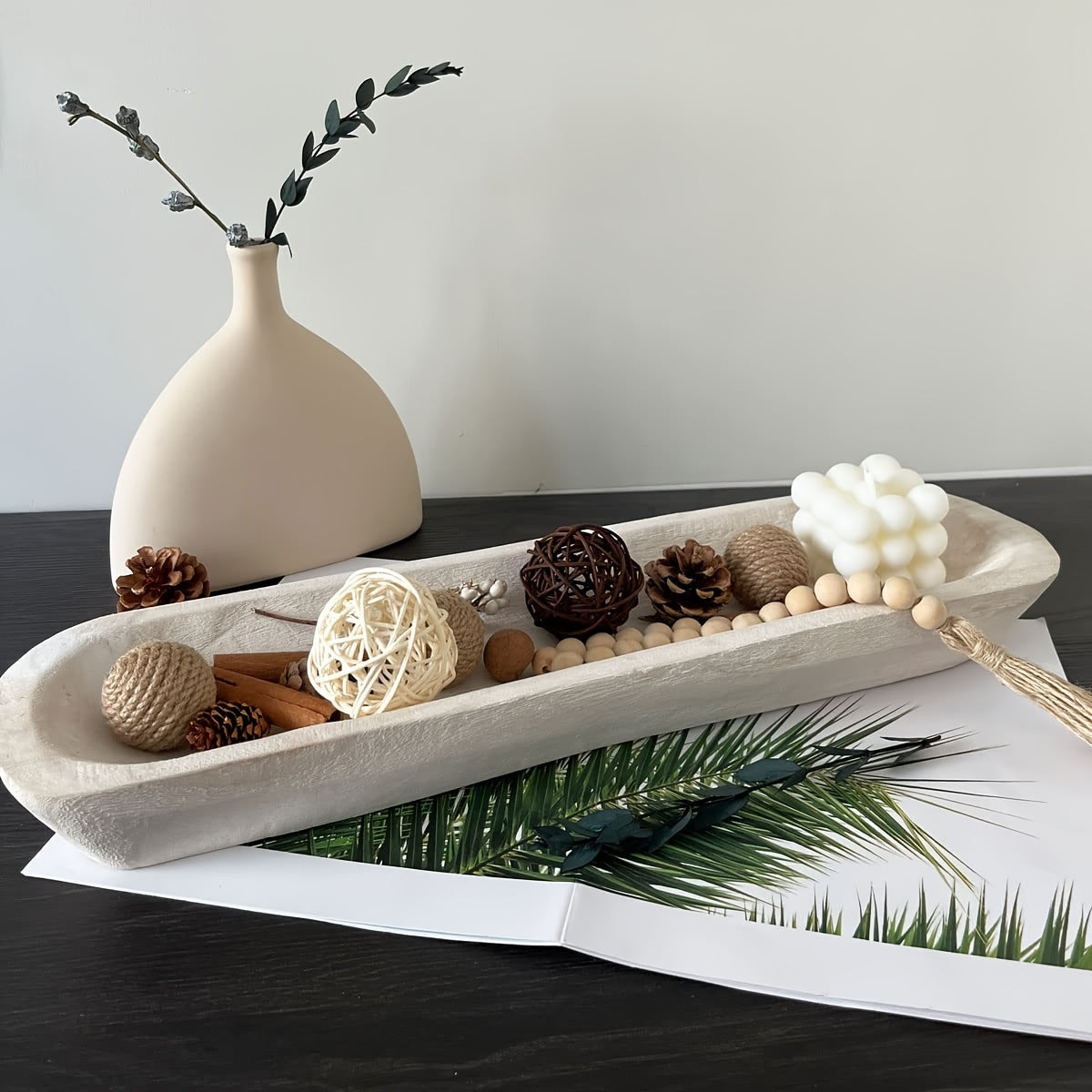 Rynx | WoodServe-dough bowl - Hand-carved wooden decorative bowl for table decor