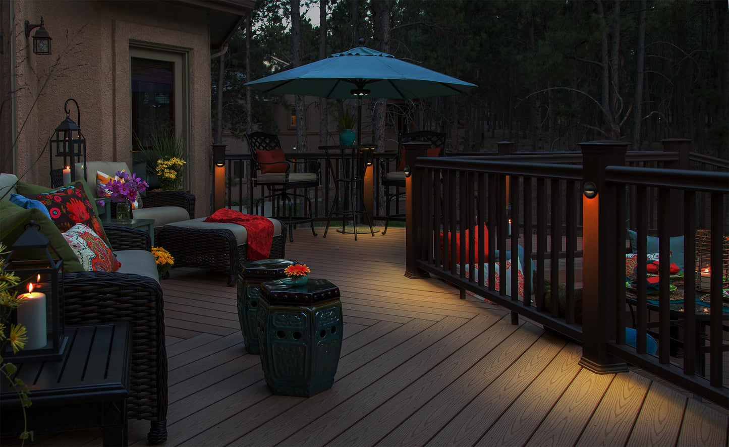 Rynx | Gkoled 12V Low Voltage Deck Posts Lamps - Led Stair Risers Lighting, 6-Pack, Black Aluminum Finish