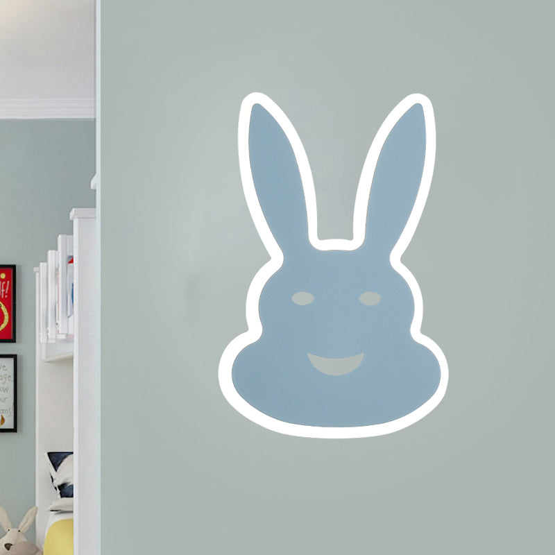 Rynx | Macaroon Rabbit/Fish Wall Lamp Iron Children's Room LED Wall Light Lighting Fixture in White/Pink/Blue